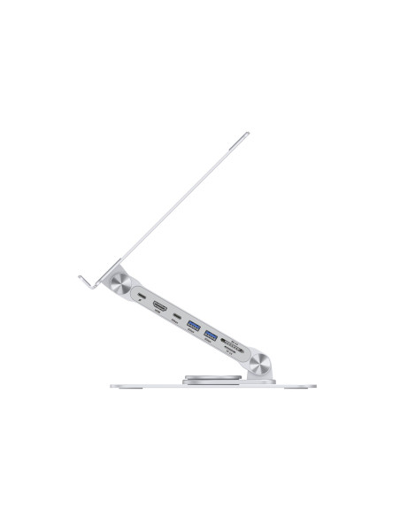 Conceptronic Uchwyt Na Laptopa Ze Stacją Dokującą 7 W 1 Srebrny