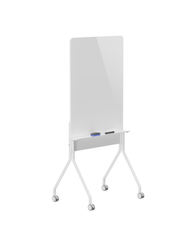 Mobilna Tablica Suchościeralna Ergo Office, Orientacja Pionowa, Biała, Jednostronna, Z Półką, Wymiary Tablicy 1190X790Mm, Er-305