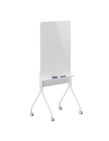 Mobilna Tablica Suchościeralna Ergo Office, Orientacja Pionowa, Biała, Jednostronna, Z Półką, Wymiary Tablicy 1190X790Mm, Er-305
