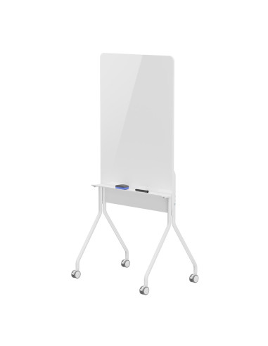 Mobilna Tablica Suchościeralna Ergo Office, Orientacja Pionowa, Biała, Jednostronna, Z Półką, Wymiary Tablicy 1190X790Mm, Er-305
