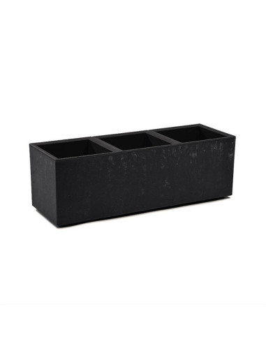 Flowerpot Plastic Karo 90X30X30Cm Black