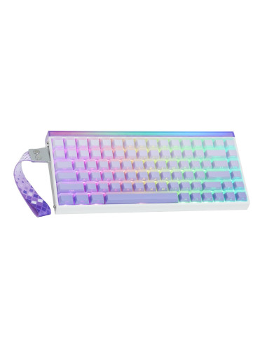 Klawiatura Gasket Hero84 He White+Purple+Gradient+Light Jadeking Switch Rgb Aula
