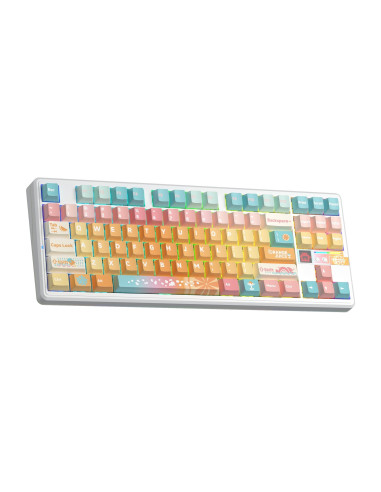 Klawiatura Gasket F87Pro V2 Orange Soda Kailh Meteorite Ice Cream Switch Rgb Aula
