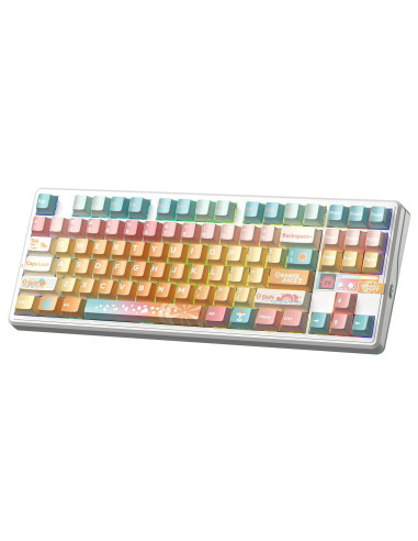 Klawiatura Gasket F87Pro V2 Orange Soda Kailh Meteorite Ice Cream Switch Rgb Aula