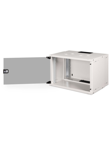 Szafa Sieciowa Wisząca 19" 7U, Soho Pro 370 X 540 X 400 Mm, Drzwi Szyba, Szary, Niezłożona, 60Kg