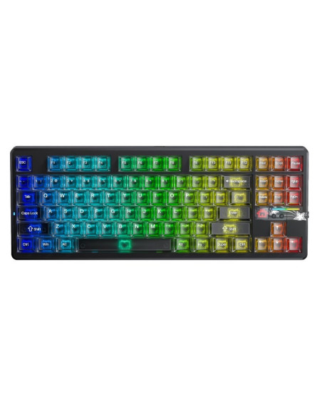 Klawiatura Gasket F87Pro V2 Black Mist Transparent Leobog X3 Switch Rgb Aula