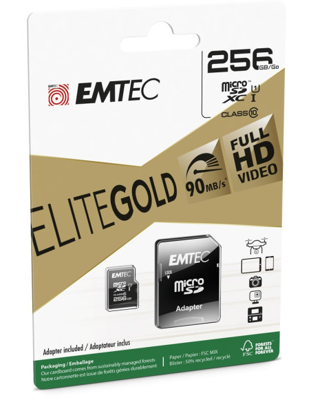 Emtec Elitegold 256 Gb Microsdxc Uhs-I Klasa 10