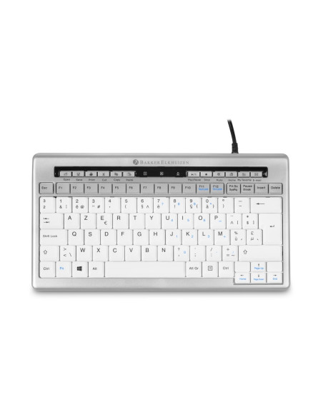 Bakkerelkhuizen S-Board 840 Klawiatura Biuro Usb Qwerty British English Jasny Szary, Biały