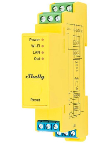 Shelly Pro Rgbww Pm Bezprzewodowy Żółty