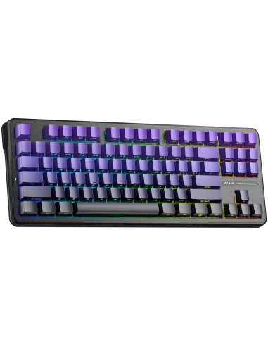Klawiatura Gasket F87 Pro Purple Black Gradient Graywoodv4 Switch Rgb Aula