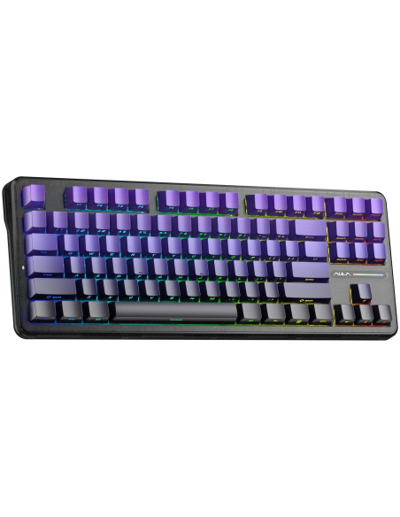 Klawiatura Gasket F87 Pro Purple Black Gradient Graywoodv4 Switch Rgb Aula