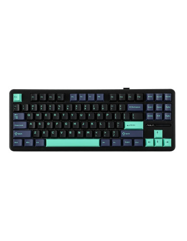 Klawiatura Gasket F87 Pro Dark Blue + Black + Cyan Graywoodv4 Switch Rgb Aula