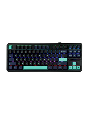 Klawiatura Gasket F87 Pro Dark Blue + Black + Cyan Graywoodv4 Switch Rgb Aula