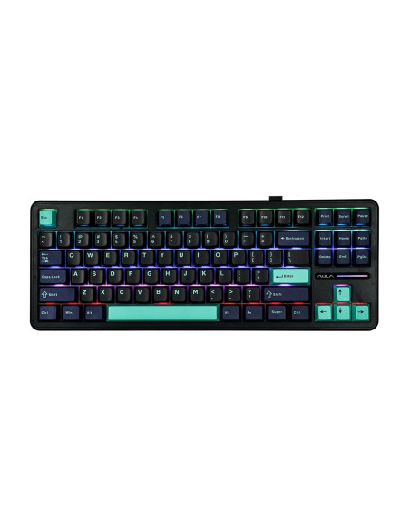 Klawiatura Gasket F87 Pro Dark Blue + Black + Cyan Graywoodv4 Switch Rgb Aula