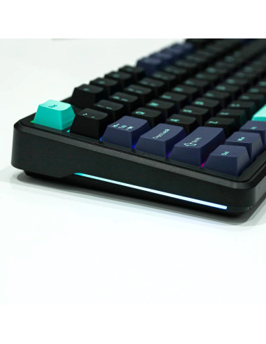 Klawiatura Gasket F87 Pro Dark Blue + Black + Cyan Graywoodv4 Switch Rgb Aula