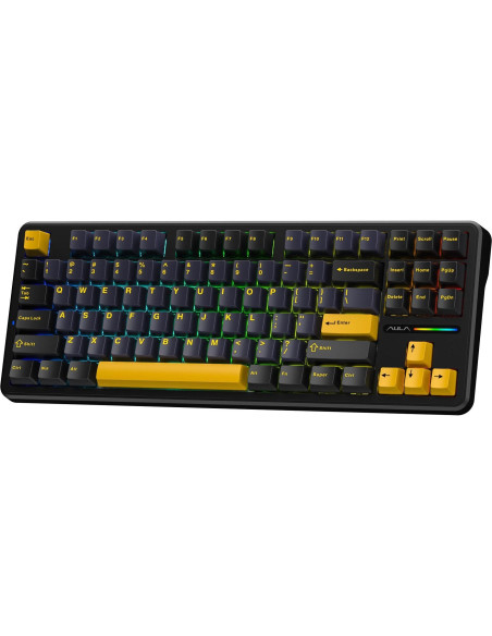 Klawiatura Gasket F87 Thunder Black Graywood Switch Rgb Aula