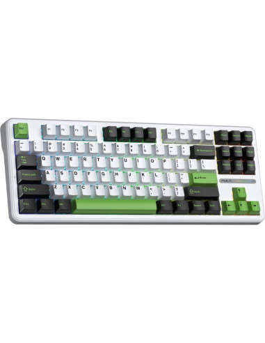Klawiatura Gasket F87 Thunder Black Graywoodv3 Switch Rgb Aula