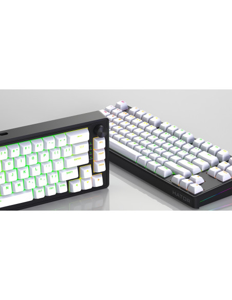 Hator Skyfall 65 Mag Ultra 8K Klawiatura Gaming Usb Qwerty Us English Czarny, Biały
