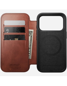 Nomad Modern Leather Folio - Skórzane Etui Do Iphone 17 Pro Kompatybilne Z Magsafe, Skóra Horween (Olde Dublin) 2