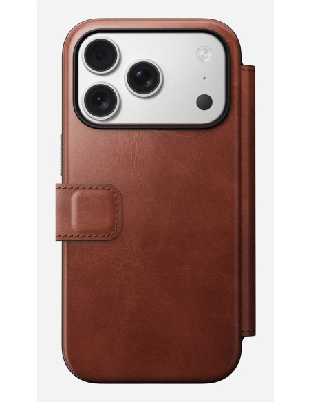 Nomad Modern Leather Folio - Skórzane Etui Do Iphone 17 Pro Kompatybilne Z Magsafe, Skóra Horween (Olde Dublin)