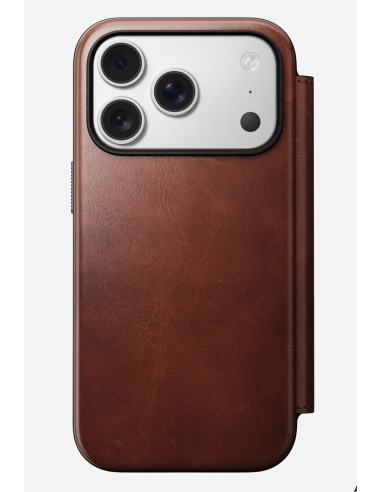 Nomad Modern Leather Folio - Skórzane Etui Do Iphone 17 Pro Kompatybilne Z Magsafe, Skóra Horween (Olde Dublin)