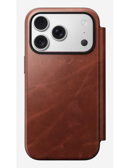 Nomad Modern Leather Folio - Skórzane Etui Do Iphone 17 Pro Kompatybilne Z Magsafe, Skóra Horween (Olde Dublin)