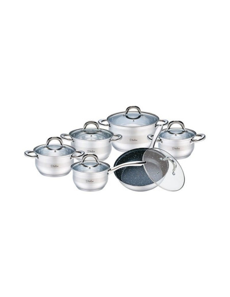 Zestaw Garnków Pot Set 12Pcs Salerno Br-4004
