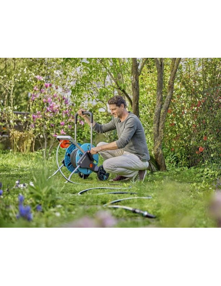 Gardena 18931-20 Wąż Ogrodowy 20 M Nad Ziemią Plastik, Termoplastyczny Elastomer Czarny, Niebieski, Szary