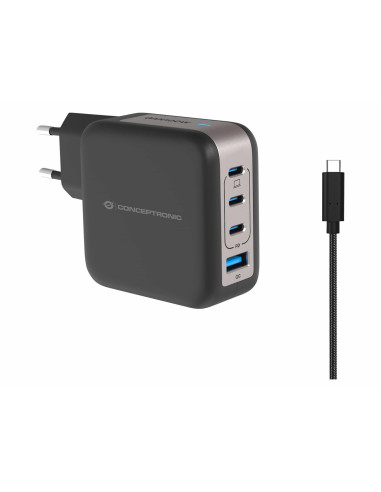 Conceptronic Ładowarka 4Port Gan 3Xusb-C/1Xa 100Wpd3.0/Pps Sw