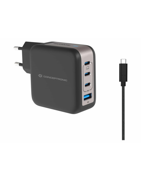Conceptronic Ładowarka 4Port Gan 3Xusb-C/1Xa 100Wpd3.0/Pps Sw