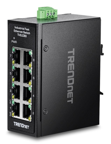 Trendnet Ti-Elc80 Przełącznik Sieciowy Nie Zarządzany Fast Ethernet (10/100) Czarny