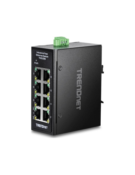 Trendnet Ti-Elc80 Przełącznik Sieciowy Nie Zarządzany Fast Ethernet (10/100) Czarny