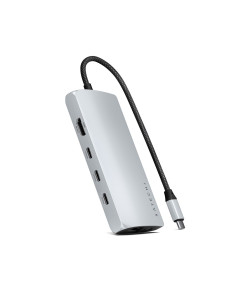 Adapter Usb-C Satechi Multiport 8K - Usb-C, Hdmi, 3X Usb 3.2 Gen 2 10Gbps, 1X Usb 3.2 Gen 1 5Gbps, Czytnik Kart Sd Uhs-Ii, Ether