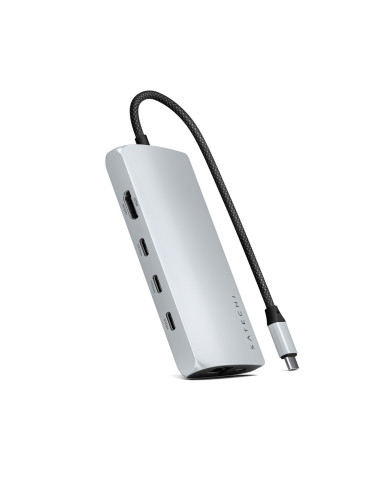 Adapter Usb-C Satechi Multiport 8K - Usb-C, Hdmi, 3X Usb 3.2 Gen 2 10Gbps, 1X Usb 3.2 Gen 1 5Gbps, Czytnik Kart Sd Uhs-Ii, Ether