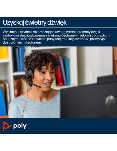 Poly Blackwire 5220 Stereo Usb-C Headset +3.5Mm Plug +Usb-C/A Adapter
