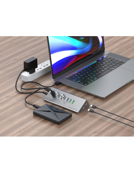 Conceptronic 10-Portowy Koncentrator Usb-A3.0/-C Adapter -  6Xa3.0+M.netz. Gr