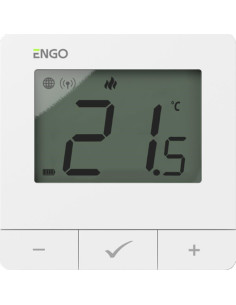 Regulator Temperatury, Bateryjny, Biały, Zigbee/868Mhz, Natynkowy