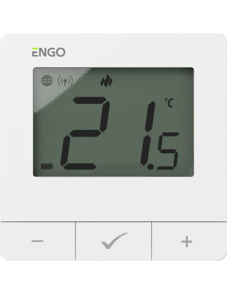 Regulator Temperatury, Bateryjny, Biały, Zigbee/868Mhz, Natynkowy