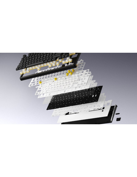 Hator Skyfall Wireless 80 Klawiatura Gaming Usb + Rf Wireless + Bluetooth Qwerty Us English Czarny, Biały