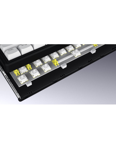 Hator Skyfall Wireless 80 Klawiatura Gaming Usb + Rf Wireless + Bluetooth Qwerty Us English Czarny, Biały