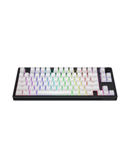 Hator Skyfall Wireless 80 Klawiatura Gaming Usb + Rf Wireless + Bluetooth Qwerty Us English Czarny, Biały