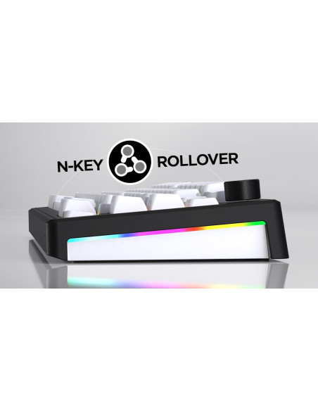 Hator Skyfall Wireless 80 Klawiatura Gaming Usb + Rf Wireless + Bluetooth Qwerty Us English Czarny, Biały