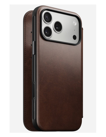 Nomad Modern Leather Folio Pokrowiec Na Telefon Komórkowy 16 Cm (6.3") Brązowy
