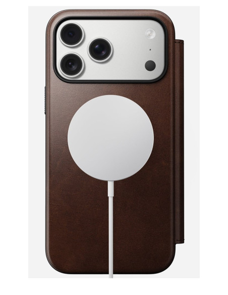 Nomad Modern Leather Folio Pokrowiec Na Telefon Komórkowy 16 Cm (6.3") Brązowy