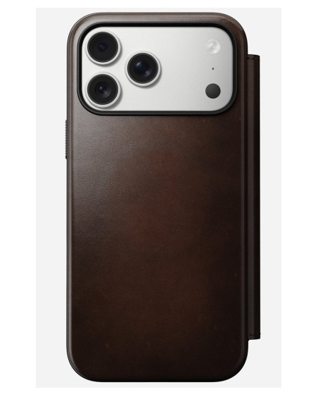 Nomad Modern Leather Folio Pokrowiec Na Telefon Komórkowy 16 Cm (6.3") Brązowy
