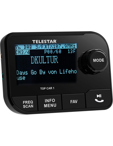 Telestar 5100001 Radio Samochód Cyfrowy Czarny
