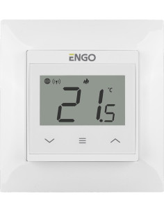 Regulator Temperatury Engo Controls E55-W Do Ramki 55X55, 230V, Biały, Internetowy, Wi-Fi