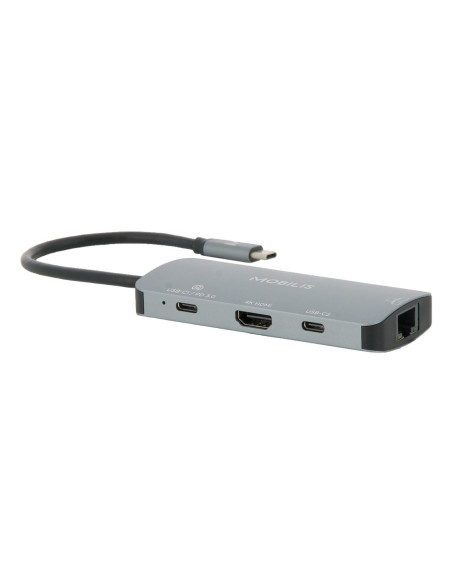 Mobilis 001382 Stacja Dokująca Przewodowa Usb 3.2 Gen 1 (3.1 Gen 1) Type-C Czarny, Szary