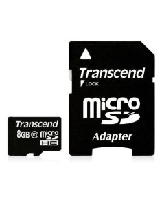 Sd Microsd Card   8Gb Transcend Sdhc Class10 W/Adapter 2