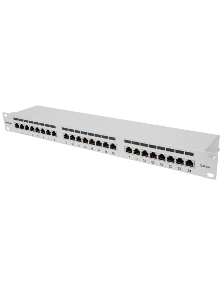 Intellinet 24-Port Cat6A Patchpanel Ftp 1He  Grau